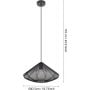 Lampa wisząca 1x40 W czarna 43995 Eglo Dolwen zdj.2