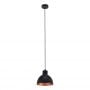 Lampa wisząca 1x60 W czarna-miedź 49238 Eglo Truro zdj.1