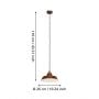Lampa wisząca 1x60 W miedź 49243 Eglo Auckland zdj.2