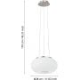 Lampa wisząca 2x60 W biała-nikiel 86813 Eglo Optica zdj.2