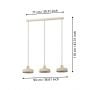 Lampa wisząca 3x40 W beżowa 900431 Eglo Valdiola zdj.2
