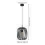 Lampa wisząca 1x60 W czarna 900494 Eglo Romazzina zdj.2