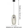 Lampa wisząca 1x40 W czarna-szary/popielaty 900502 Eglo Bajazzara zdj.2