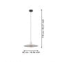 Lampa wisząca 1x40 W szary/popielaty 900833 Eglo Miniere zdj.2