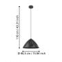 Lampa wisząca 1x40 W czarna 900835 Eglo Podere zdj.2
