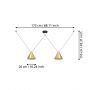 Lampa wisząca 2x40 W czarna-złota 900843 Eglo Narices zdj.2