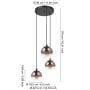 Lampa wisząca 3x40 W brązowa 901925 Eglo Ariscani zdj.2