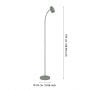 Lampa stojąca 1x40 W zielona 902173 Eglo Carlo zdj.2
