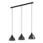 Lampa wisząca 3x60 W czarna 98384 Eglo Beleser zdj.1