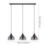 Lampa wisząca 3x60 W czarna 98384 Eglo Beleser zdj.3