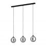 Lampa wisząca 3x40 W czarna-szary/popielaty 98652 Eglo Ariscani zdj.1