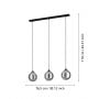 Lampa wisząca 3x40 W czarna-szary/popielaty 98652 Eglo Ariscani zdj.2