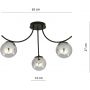 Lampa podsufitowa 3x40 W czarny 11103 Emibig Boston zdj.2