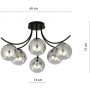 Lampa podsufitowa 6x40 W czarny 11106 Emibig Boston zdj.2