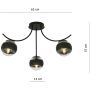 Lampa podsufitowa 3x40 W czarny 11113 Emibig Boston Stripe zdj.2