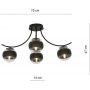 Lampa podsufitowa 4x40 W czarny 11114 Emibig Boston Stripe zdj.2