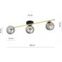 Lampa podsufitowa 3x10 W czarna 12463 Emibig Splendi zdj.2