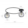 Lampa podsufitowa 2x10 W czarna 12562 Emibig Sopra zdj.2