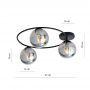 Lampa podsufitowa 3x10 W czarna 12563 Emibig Sopra zdj.2