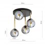 Lampa podsufitowa 4x10 W czarna 12594 Emibig Dolce zdj.2