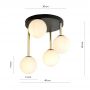 Lampa podsufitowa 4x10 W czarna 12604 Emibig Dolce zdj.2