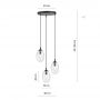 Lampa wisząca 3x10 W czarna 12653PREM Emibig Astral zdj.2