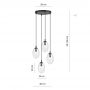 Lampa wisząca 4x10 W czarna 12654PREM Emibig Astral zdj.2