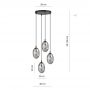 Lampa wisząca 4x10 W czarna 12664PREM Emibig Astral zdj.2