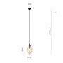 Lampa wisząca 1x10 W czarna 12671 Emibig Astral zdj.2