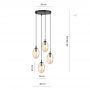 Lampa wisząca 4x10 W czarna 12674PREM Emibig Astral zdj.2