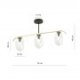 Lampa podsufitowa 3x10 W czarna 12793 Emibig Fines zdj.2