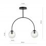 Lampa podsufitowa 2x10 W czarna 12862 Emibig Archi zdj.2