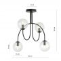 Lampa podsufitowa 4x10 W czarna 12864A Emibig Archi zdj.2