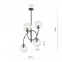 Lampa podsufitowa 4x10 W czarna 12864B Emibig Archi zdj.2