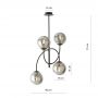 Lampa podsufitowa 4x10 W czarna 12874B Emibig Archi zdj.2