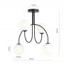 Lampa podsufitowa 4x10 W czarna 12884A Emibig Archi zdj.2