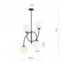 Lampa podsufitowa 4x10 W czarna 12884B Emibig Archi zdj.2