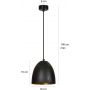 Lampa wisząca 1x60 W czarna 4101 Emibig Lenox zdj.2