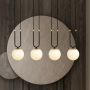 Lampa wisząca 4x10 W czarna-opal 11124 Emibig Glam zdj.7