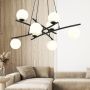 Lampa wisząca x10 W biała-czarna 12018 Emibig Essa zdj.4