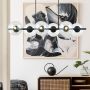 Lampa wisząca 6x10 W czarna-przezroczysta 12066 Emibig Rory zdj.4