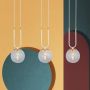 Lampa wisząca 3x10 W biała-przezroczysta 11163 Emibig Glam zdj.7