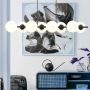 Lampa wisząca x10 W biała-czarna 12058 Emibig Rory zdj.4