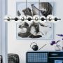Lampa wisząca x10 W czarna-przezroczysta 12068 Emibig Rory zdj.4