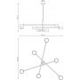 Lampa wisząca 6x12 W czarna 14446 Emibig Natsu zdj.2