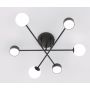 Lampa podsufitowa 6x8 W czarna 15586 Emibig Halon zdj.1