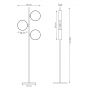 Lampa stojąca 3x10 W czarna-szara-beżowa 1566LP3 Emibig Drumz zdj.2