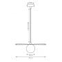Lampa wisząca 1x8 W brązowa 17281 Emibig Umbra zdj.2