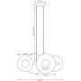 Lampa wisząca 4x8 W brązowa 17284 Emibig Umbra zdj.2