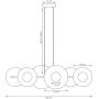 Lampa wisząca 6x8 W 18286 Emibig Umbra zdj.2